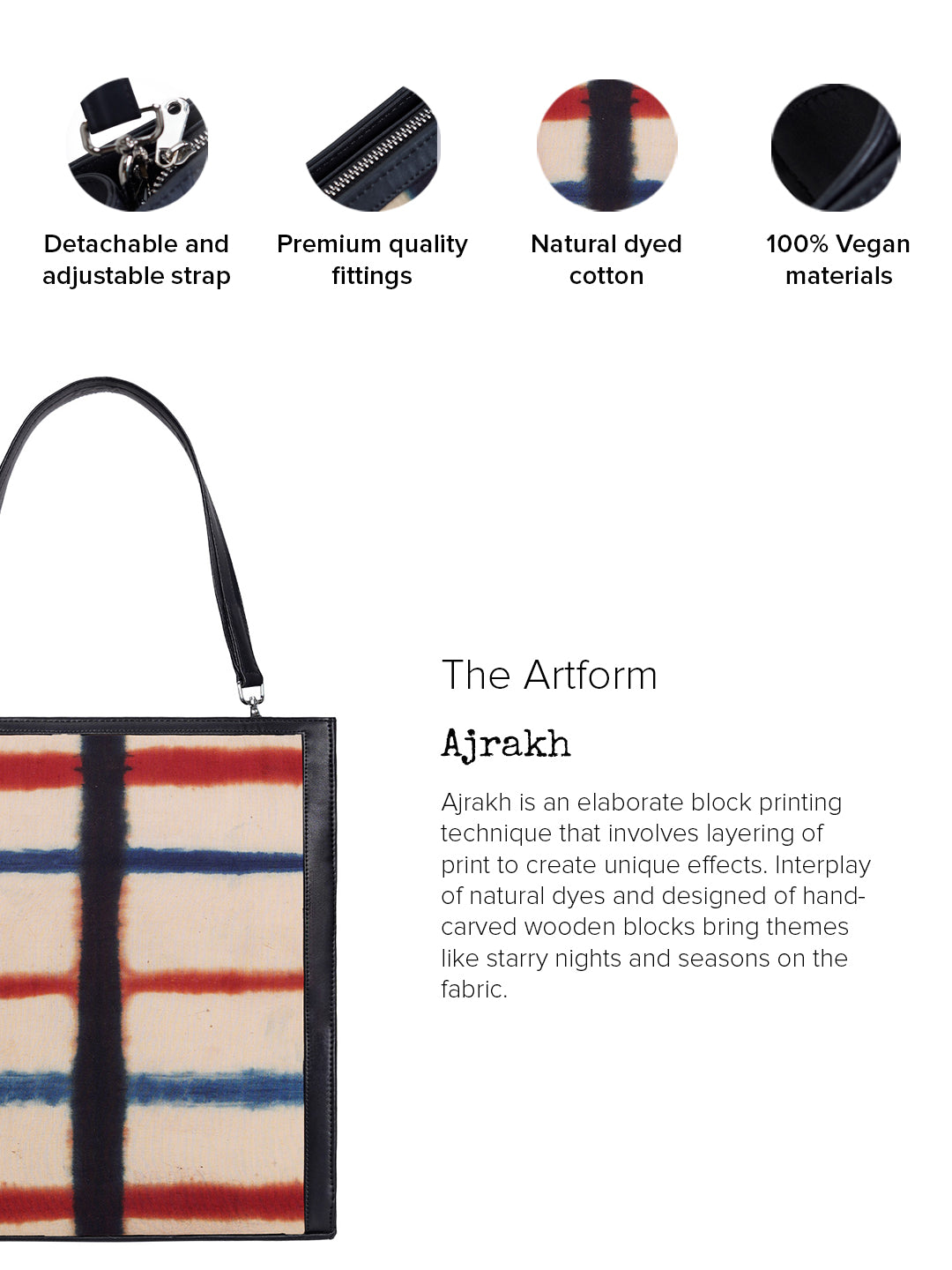 The Urban Ajrakh Tote Black